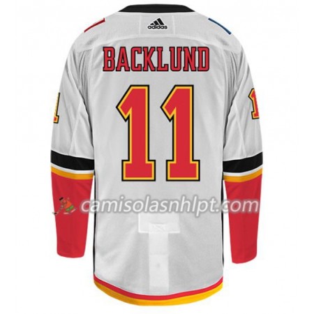 Camisola Calgary Flames MIKAEL BACKLUND 11 Adidas Branco Authentic - Homem